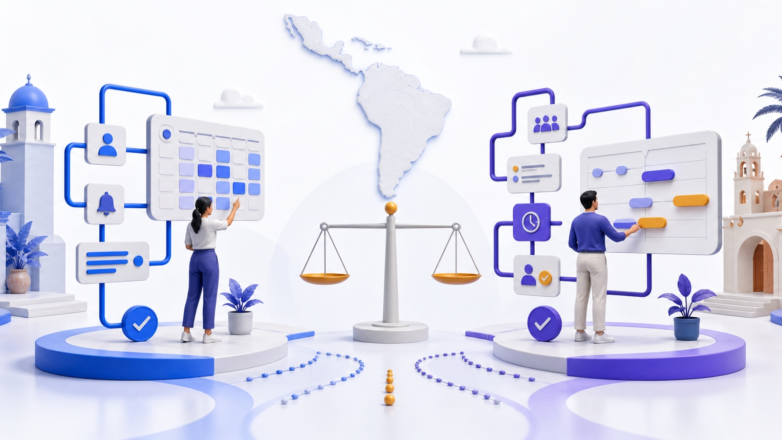 Comparación equilibrada de dos flujos de reservas para negocios de Latinoamérica