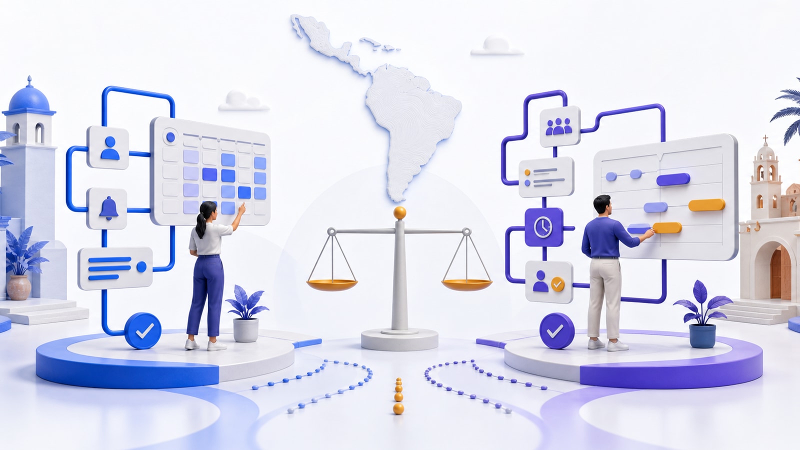 Comparación equilibrada de dos flujos de reservas para negocios de Latinoamérica